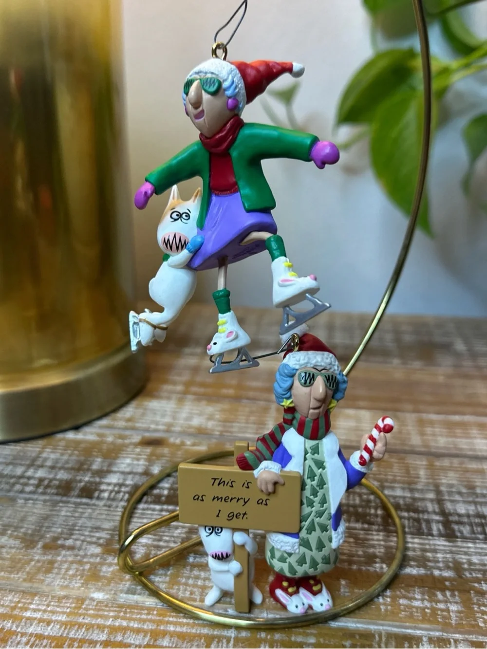 1999 On Thin Ice Hallmark Ornament Maxine, 1996 This Is As Merry As I Get